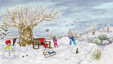 Setkání - Příběhová zahrada – sněhuláci