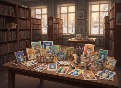 Výtvarná dílna - Malujeme akrylovými barvami – kočky v obraze